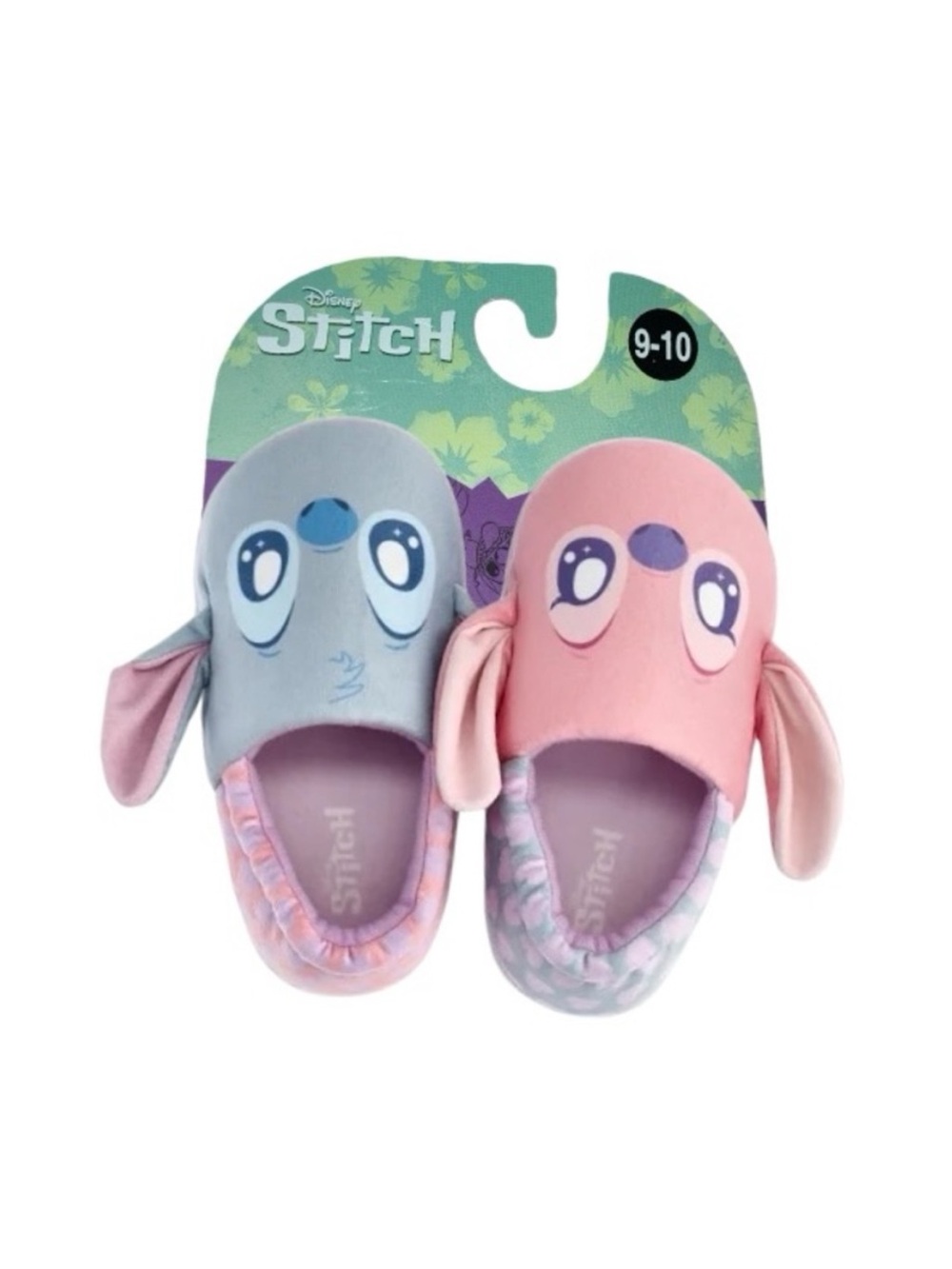 Disney Stitch And Angel Kids Slippers - Pink and Blue